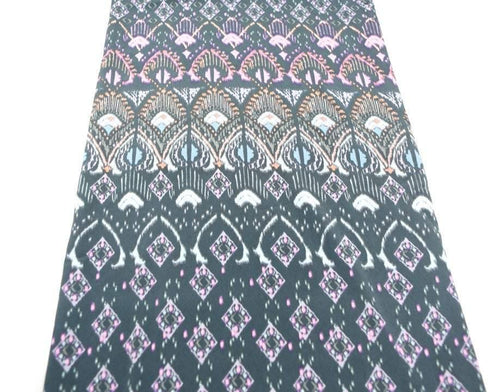 Gray Pink Art Deco Inspired Print Woven Fabric 1 yard and 12 inches